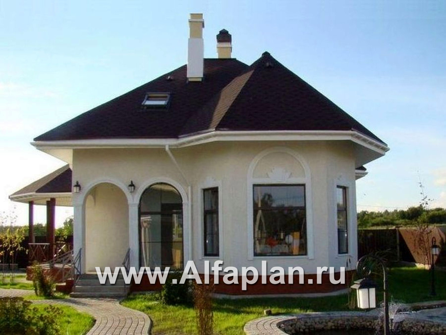 Проекты домов Альфаплан - «Душечка» - небольшой дом с мансардой - дополнительное изображение №6