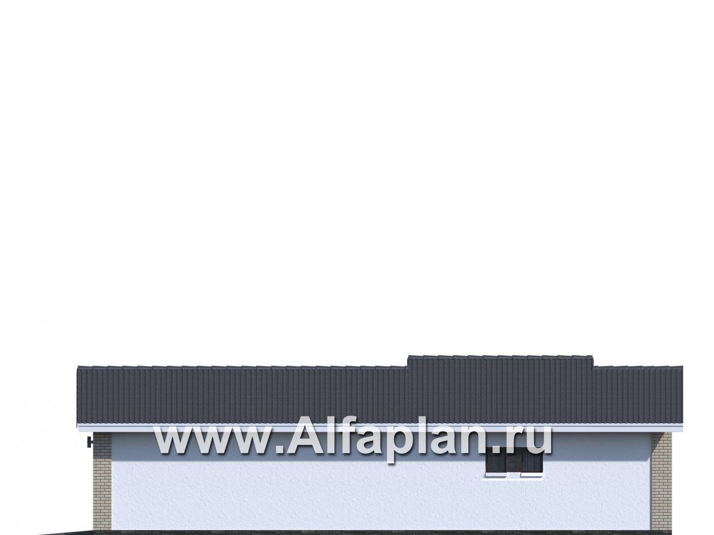 Проекты домов Альфаплан - Теплый гараж на 2 места или эллинг для катера - изображение фасада №3
