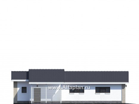 Проекты домов Альфаплан - Теплый гараж на 2 места или эллинг для катера - превью фасада №1