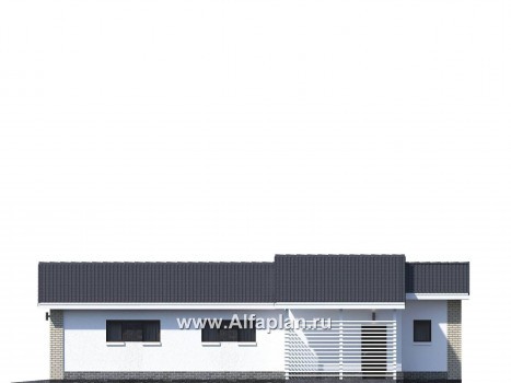 Проекты домов Альфаплан - Теплый гараж на 2 места или эллинг для катера - превью фасада №1