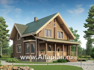 Проекты домов Альфаплан - Дом из бруса для загородного отдыха - превью основного изображения