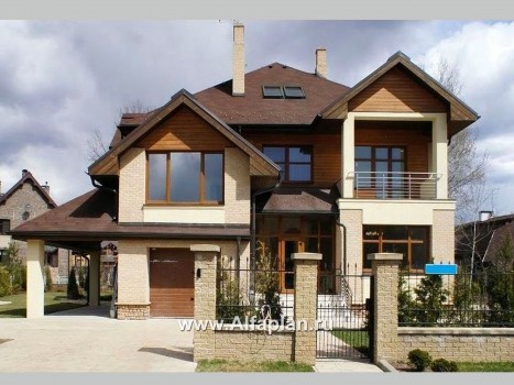 Проекты домов Альфаплан - «Современник» с панорамными окнами - превью дополнительного изображения №2