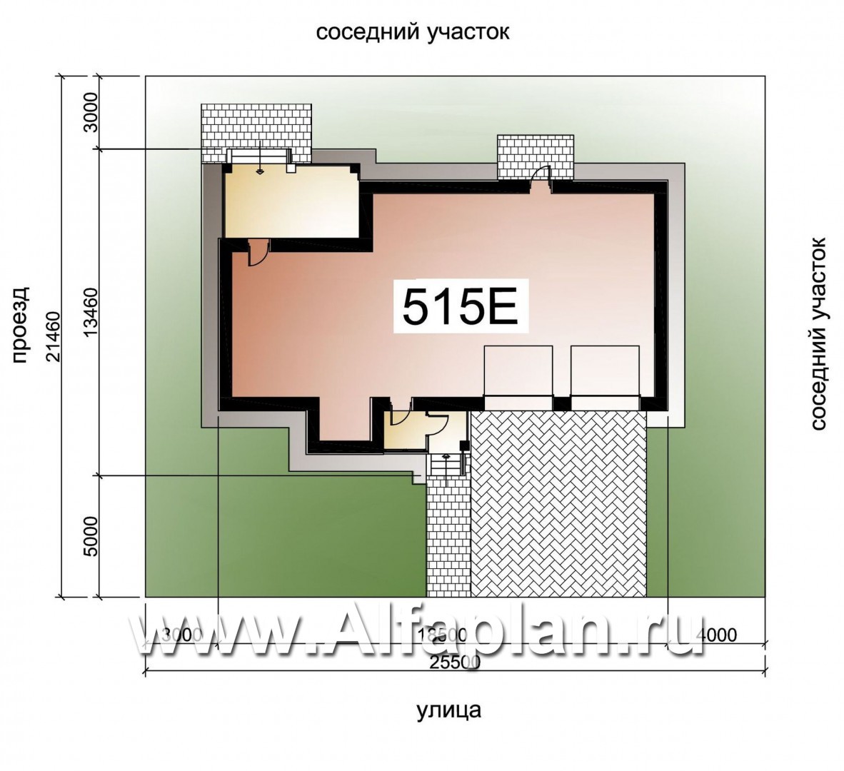 Проекты домов Альфаплан - «Виконт»- двухэтажный дом с большим гаражом и отличной планировкой - дополнительное изображение №1