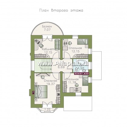 Проекты домов Альфаплан - «Стелла Плюс» — компактный дом с цокольным этажом - превью плана проекта №3