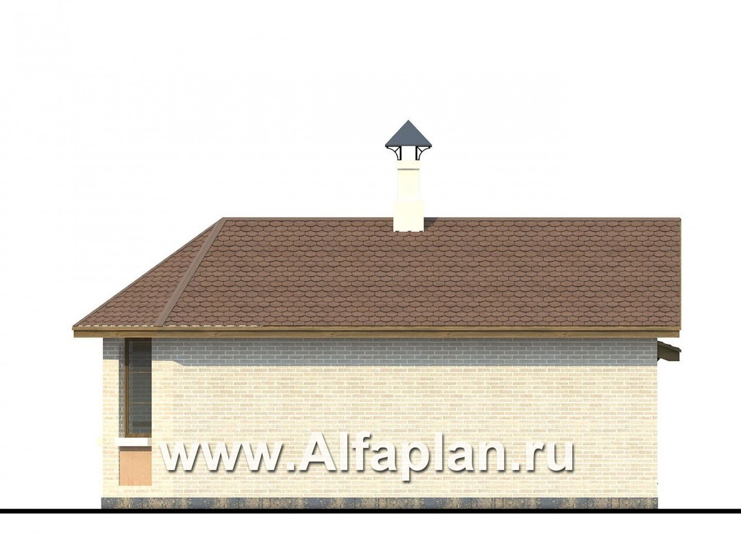 Проекты домов Альфаплан - Маленькая баня из газобетона для маленького участка - изображение фасада №2