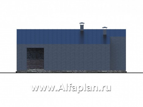 Проекты домов Альфаплан - «Альфа» - каркасный дом с сауной - превью фасада №3