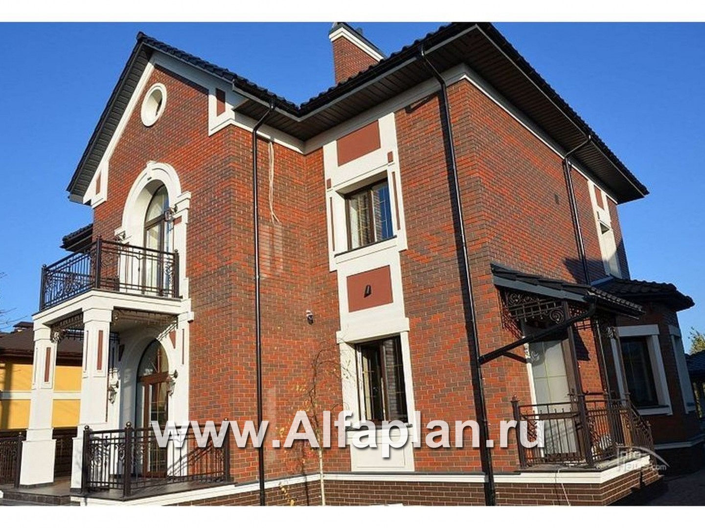 Проекты домов Альфаплан - Двухэтажный коттедж в стиле «Петровское барокко» - дополнительное изображение №5